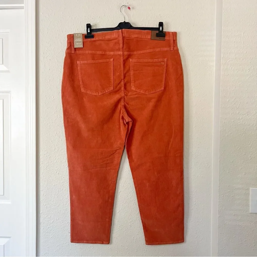 Madewell Corduroy Classic Straight Leg Jean Pants NEW Size 35